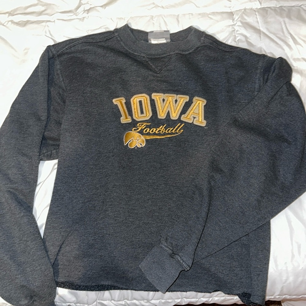 Vintage Iowa Hawkeyes Cropped Crew